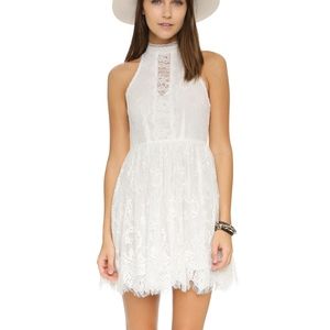 Free People Lace Verushka Mini Dress White